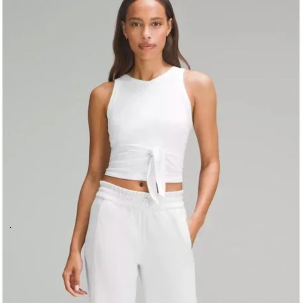 Lululemon white It’s A Tie tank top